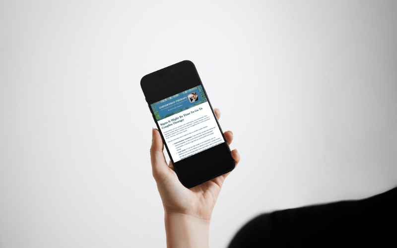 Sample mental health website designed by LMR