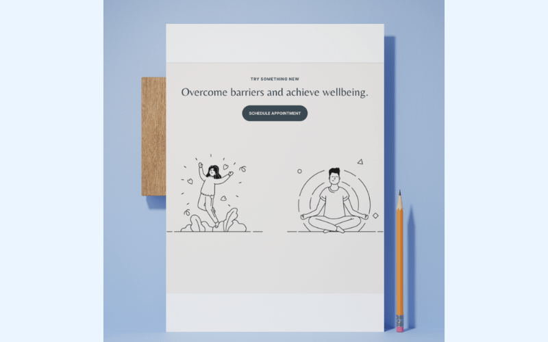 Sample mental health website designed by LMR