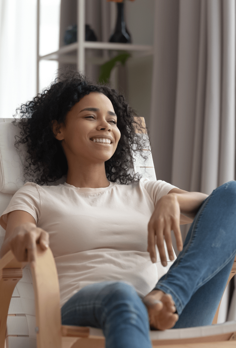 Therapist speaking with client during an in-person counseling session